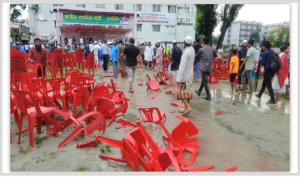 এনসিপির মঞ্চে নিষিদ্ধ সংগঠনের তাণ্ডব