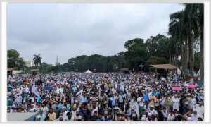 যেসব দাবিতে আজ জামায়াতের সমাবেশ; মানুষের ঢল