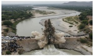 তীররক্ষা বাঁধ উড়িয়ে দিল পাকিস্তান